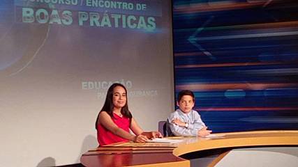 Mini- jornalistas do evento “Boas Práticas, Boas Notícias”