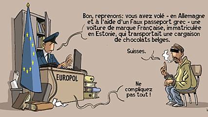 Fig.2 Mito: “Schengen, c’est la libre circulation des criminels ! Vraiment ?” (Fonte: Representação da Comissão Europeia em França).